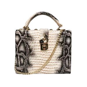 Sac en cuir imprimé python gaufré pour femme, sac à soufflet, bandoulière simple, PU ZD698