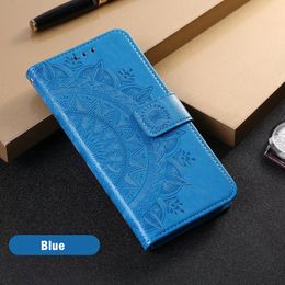 Wallet Telefoonhoesjes voor iPhone 14 13 12 11 Pro Max XR XS X 7 8 Plus - Totem Embossing PU Leather Flip Kickstand Beschermhoes Case met Multi Card Slots