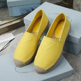 Reliëf driehoek katoenboor espadrilles schoenen glijden op luxe loafers jute zolen lente flats handgemaakte luxe ontwerpers casual schoen voor dames fabrieksschoenen