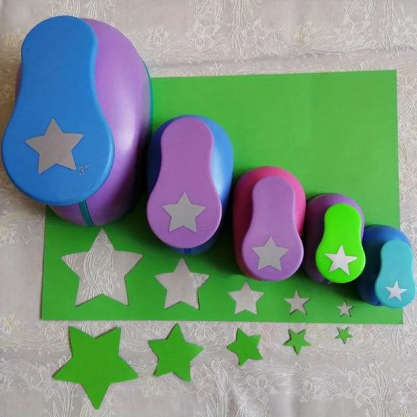 Enveloppe 1PC Random Shell Color Forme Star Craft Hol Punch Paper Paper Cutter Scrapbooking School Puncher Puncher Tool