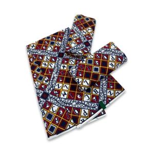 Tissu africain 100% coton à motifs géométriques Ankara, gaufrage, 6 mètres/lot, pour la couture, tissu imprimé en vraie cire de styliste F59