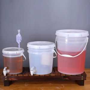 Seau en plastique vide de 5l, conteneur domestique de qualité alimentaire, conteneur de stockage à domicile pour la Fermentation de la bière et du vin