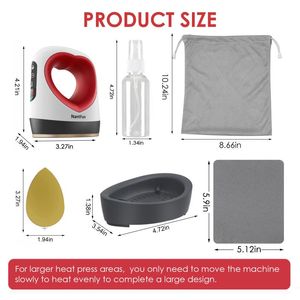 En relieve Mini Máquina de calor de calor impresión de camiseta Fácil transferencia de calefacción Máquinas de hierro con motor de viración para bolsas de ropa Sombreros