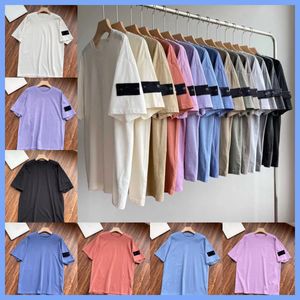 Designer Solid Loose Polo Stone T-shirt Femme High Street Fashion Tees Luxury Island Hommes Manches courtes Brassard et poitrine Ocean Pattern Print Homme Short Stone Pants