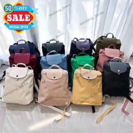 Caballo bordado Nylon Mochila Bolsa Hombros plegables Bolsas Laptop Hombres de negocios Mochilas impermeables Viajes escolares Camping Senderismo Mochila mujeres estudiantes Totes