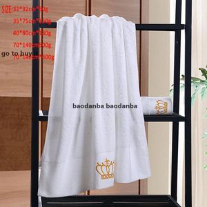 Ensemble de serviettes d'hôtel en coton blanc, couronne impériale brodée, serviettes de bain pour le visage, pour adultes, gants de toilette absorbants, serviette pour les mains 13