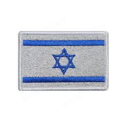 Broidered Israel Flag Patches Us Israel Military Tactical Patch Emblem Badges brodés Glow appliqués dans l'obscurité pour les vêtements