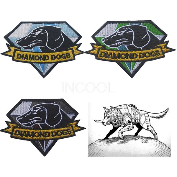 Broidered Patch Diamond Dogs Metal Gear Solid MGS Patch Tactical Applique Emblem Badges Patches de broderie 10 * 7cm