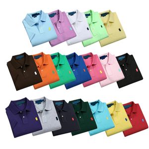 Geborduurde polo's Heren merken Polo Ralph Heren Casual Katoenen mouwen Zakelijk Borst Letter Kleding Korte mouwen Grote en kleine paarden Laurens Kleding Maat XS-XXL