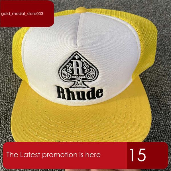 Gorra de béisbol Rhude bordada Hombres Mujeres Rhude Outdoor Trucker Hat 630