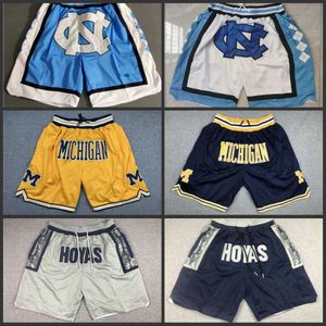 Geborduurde shorts bijgesneden pocket met volledige rits van de Universiteit van North Carolina