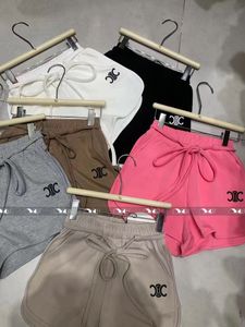 Geborduurde zomersport-A-shorts dames hoge taille losse bovenkleding design sense niche casual strandhotpants.