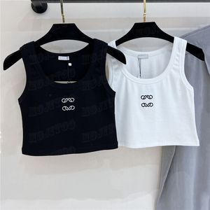 Geborduurd t shirts mouwloze vest -ontwerper bijgesneden tank voor vrouwen designer tops kleding gym sport tees yoga zomer top