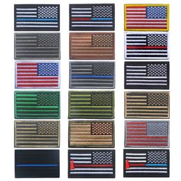 Patchs de drapeau américain brodés insigne patchs militaires tactiques tissu drapeau américain brassard en tissu d'épaule droite pour sac de vêtements casquette P220