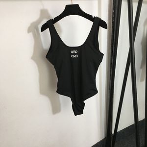 Traje de baño bordado para mujer, trajes de baño leotardo de una pieza, trajes de baño sexis sin espalda, traje de baño acolchado de verano para playa, traje de baño de diseñador