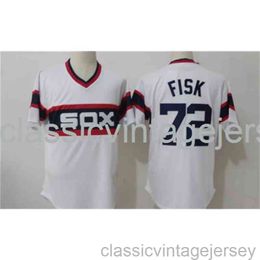 Broderie Carlton Fisk, célèbre maillot de baseball américain, maillot de baseball cousu hommes femmes jeunesse taille XS-6XL