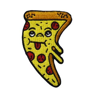 Embroidery Cartoon Pizza Front Chest Size Iron On Patches For Apparel Shirt Hat Bag Applique Free Shipping