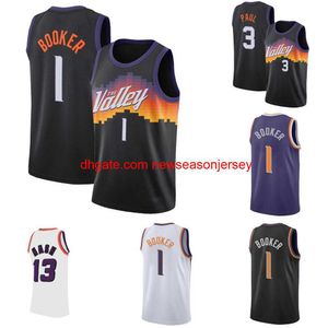 Bordado personalizado 2022 camisetas de baloncesto Devin Booker Chris Paul malla Retro Steve Nash Charles Barkley jóvenes niños púrpura Jersey