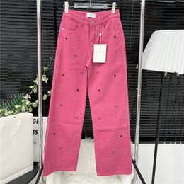 Ricamo Designer Jeans Marche Pantaloni denim per donna Pantaloni hip-hop High Street Lady Jean Clothes