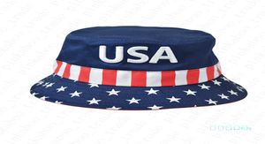 Broderie Donald Trump pliable seau chapeau femmes 039s extérieur crème solaire coton pêche chasse casquette hommes USA lettres soleil prévenir8259532
