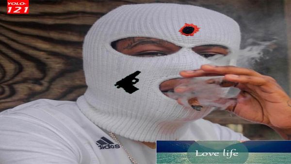 Pistolet à broderie pistolet cagoule masque de ski couverture complète masque de ski double chapeau tricoté thermique pour les sports de plein air d'hiver hommes Fa9298443