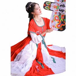 Broderie Hanfu femmes Costume de danse nationale fée folklorique Dr Oriental Festival tenue chanteurs Rave Performance vêtements DC4679 D216 #