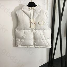 Chaqueta con capucha bordada para mujer, chaleco de manga clásica a la moda, chaqueta holgada y cálida de diseñador