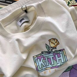 刺繍 Kith Tシャツ メンズ レディース オーバーサイズ Tシャツ ダークブルー hm