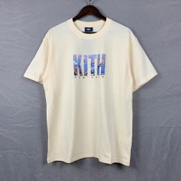 Borduren Kith T-shirt Oversize Mannen Vrouwen York T-shirt Hoge Kwaliteit Casual Zomer Tops Tees m2