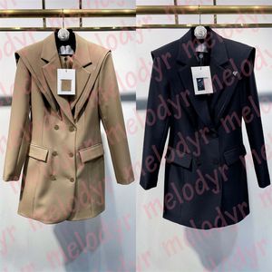 Lettre broderie Blazer Designer Femmes Robe de costume automne