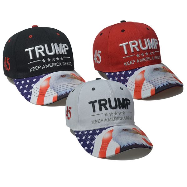 Bordado Carta Sombrero Estrella Águila Bandera de EE. UU. Donald Trump Gorras de béisbol Moda para hombre 2024 Nuevo Keep America Again Presidente de EE. UU. Elección Mujeres Casual Snapback Sombreros