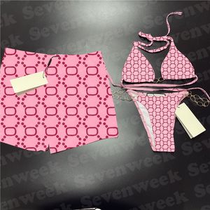 Merken Paren Zwemkleding Ontwerper Brief Dames Bikini's Sets Mode Casual Heren Shorts Zwemboxers voor vakantie