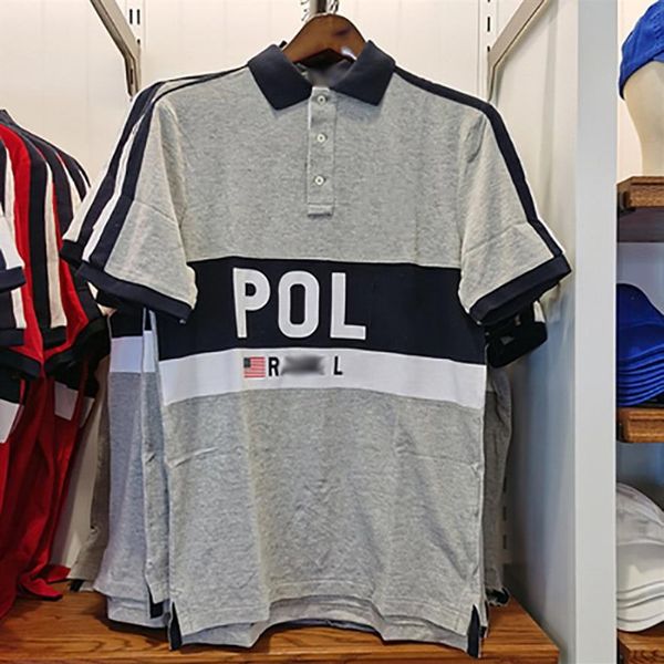 Polo brodé à manches courtes pour homme, t-shirt personnalisé, 4XL et 5XL, dropship224B