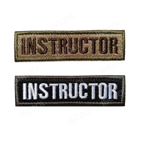 Patch de broderie instructeur tactique militaire moral patchs décoratifs Appliques de Combat emblème Badges brodés livraison directe