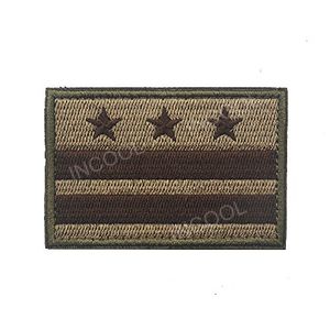 Ecusson États-Unis d'Amérique District de Columbia Washington DC Drapeau Morale Patches tactique Emblem Applique insignes brodés