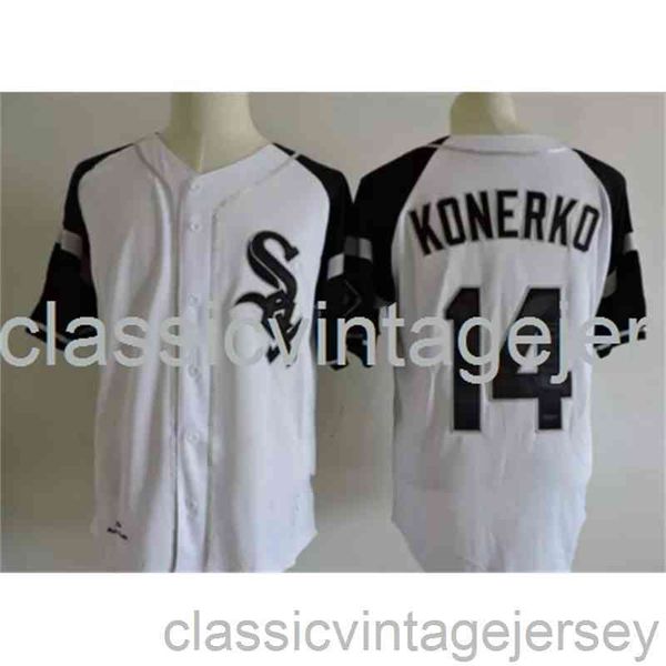 Broderie Paul Konerko célèbre maillot de baseball américain cousu hommes femmes jeunesse maillot de baseball taille XS-6XL