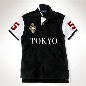 Borduren Korte mouw poloshirt mannen t-shirt Tokyo Rome Dubai Los Angeles Chicago New York Berlijn Madrid tee shirts M L XL 2XL dropshipping