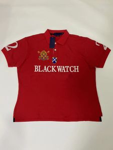 Broderie à manches courtes Poloshirt Men Tshirt Black Watch Team Fit Custom Plus