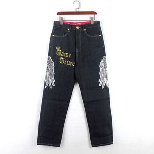 Broderie stretch pantalon décontracté jeans de concepteur de jeans jeans pour hommes pantalons décontractés de printemps de printemps de lettre d'impression noire taille 30-46