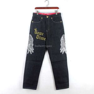 Broderie stretch pantalon de jeans masculin concepteur jeans jeans pour hommes pantalons décontractés de printemps de la lettre d'impression de la lettre noire 30-46