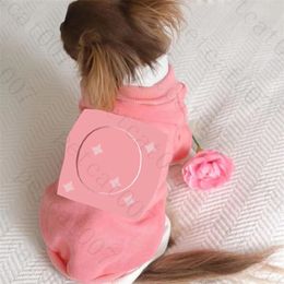 Borduursweaters Hondenkleding Roze print Huisdieren Trui Hondenkleding Casual katoenen mopshond Puppykleding277H