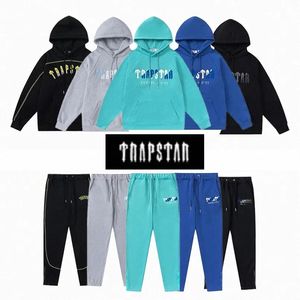 Broderie Trapstar Tracksuit Designer Men Women Femme Trapstar Hoodie Graphique Full-Bow Rainbow Towel Décodage Capuche à capuche