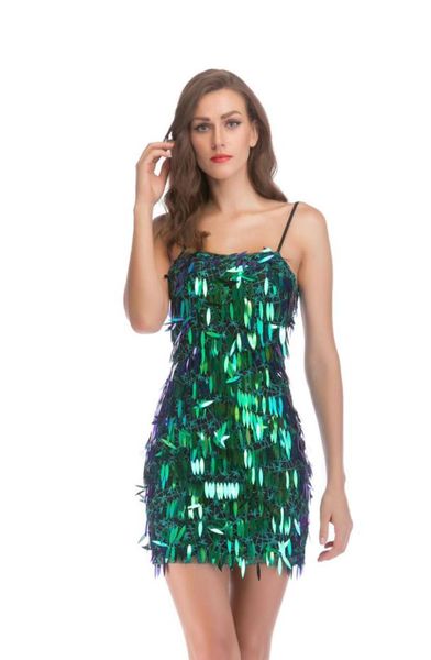 Emerald Bold Green Sequin Fabric Glitz Jewel Greenery Hue Tassel de lentejuelas para DIY Dren de dama de honor Falda de noche recién avanzada5103941