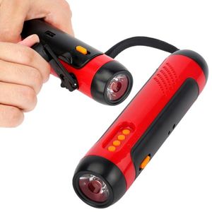 Noodhand Hand Crank Flashlight Radio Zelf aangedreven AM/FM Weather Report Radio Outdoor Survival SOS Alarm Lights Wind Power Bank Torch