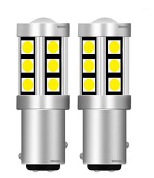 Noodverlichting 2PCS 1157 P214W BAY15D 15 SMD 3030 LED Auto-achterlicht Richtingaanwijzers Motorremlamp Dagrijverlichting Rood Whi4681263