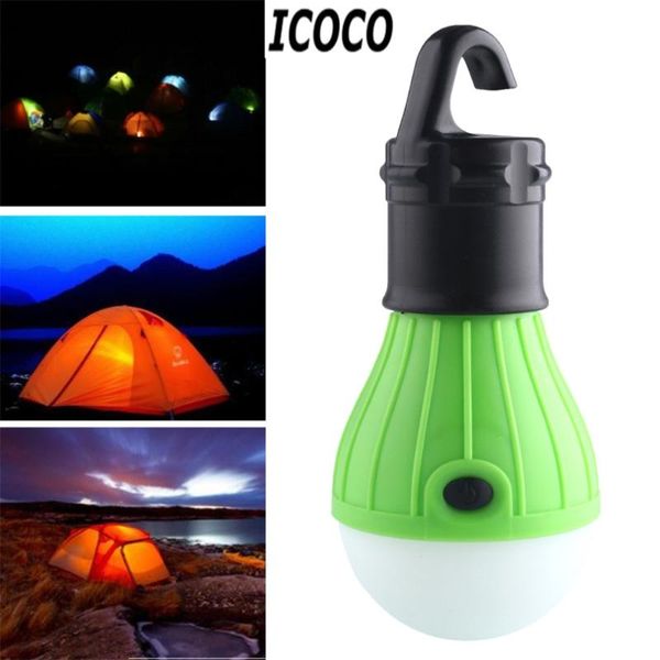 Lumières de secours ICOCO 1 pièces haute qualité Portable extérieur suspendu 3LED Camping tente ampoule douce pour la pêche