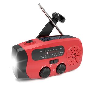 Craquette de radio multifonction d'urgence Solaire ou sac USB FM AM NOAA WB Radios météo-lampe de poche Banque d'alimentation 240506