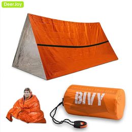 Noodtent Shelter Survival 2 Persoonsbestendig Ultralichtgewicht Life Water- en winddichte buis Kamperen Wandelen 240220