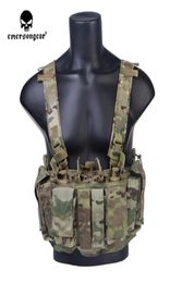 Emersongear chasse poitrine plate-forme MF style tactique poitrine plate-forme UW Gen IV chasse gilet harnais fendu avant transporteur militaire armée équipement 207408125