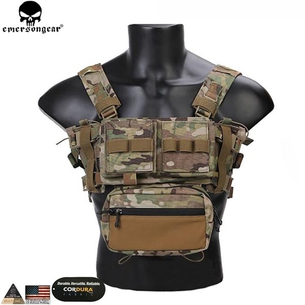 EMERSONGEAR Tactical Chest Rig Micro Fight Chissis MK3 Chest Rig Airsoft Chasse Gilet de Combat avec 556 Mag Pouch Multicam 201215